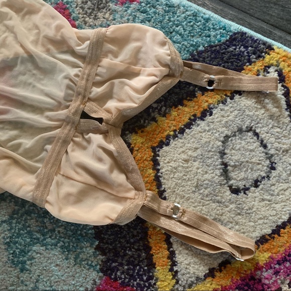 Solstice Intimates Mesh Flesh colored Bodysuit - Picture 4 of 8